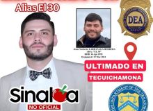 Abaten al "30" y otros tres del Cartel de Sinaloa en operativo en Tacuichamona.